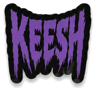 KEESH sticker — black / purple