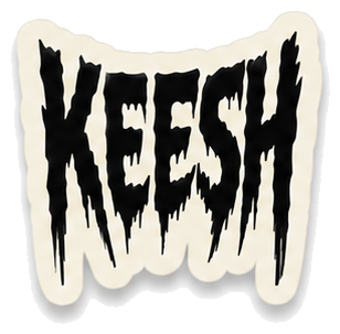 KEESH sticker — bone / black