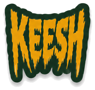KEESH sticker — forest / mustard
