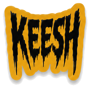 KEESH sticker — mustard / black