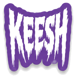 KEESH sticker — purple / white